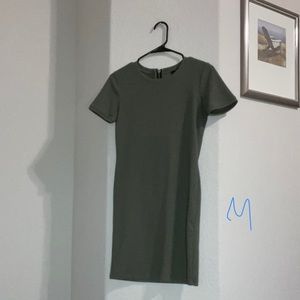 Olive green tshirt dress